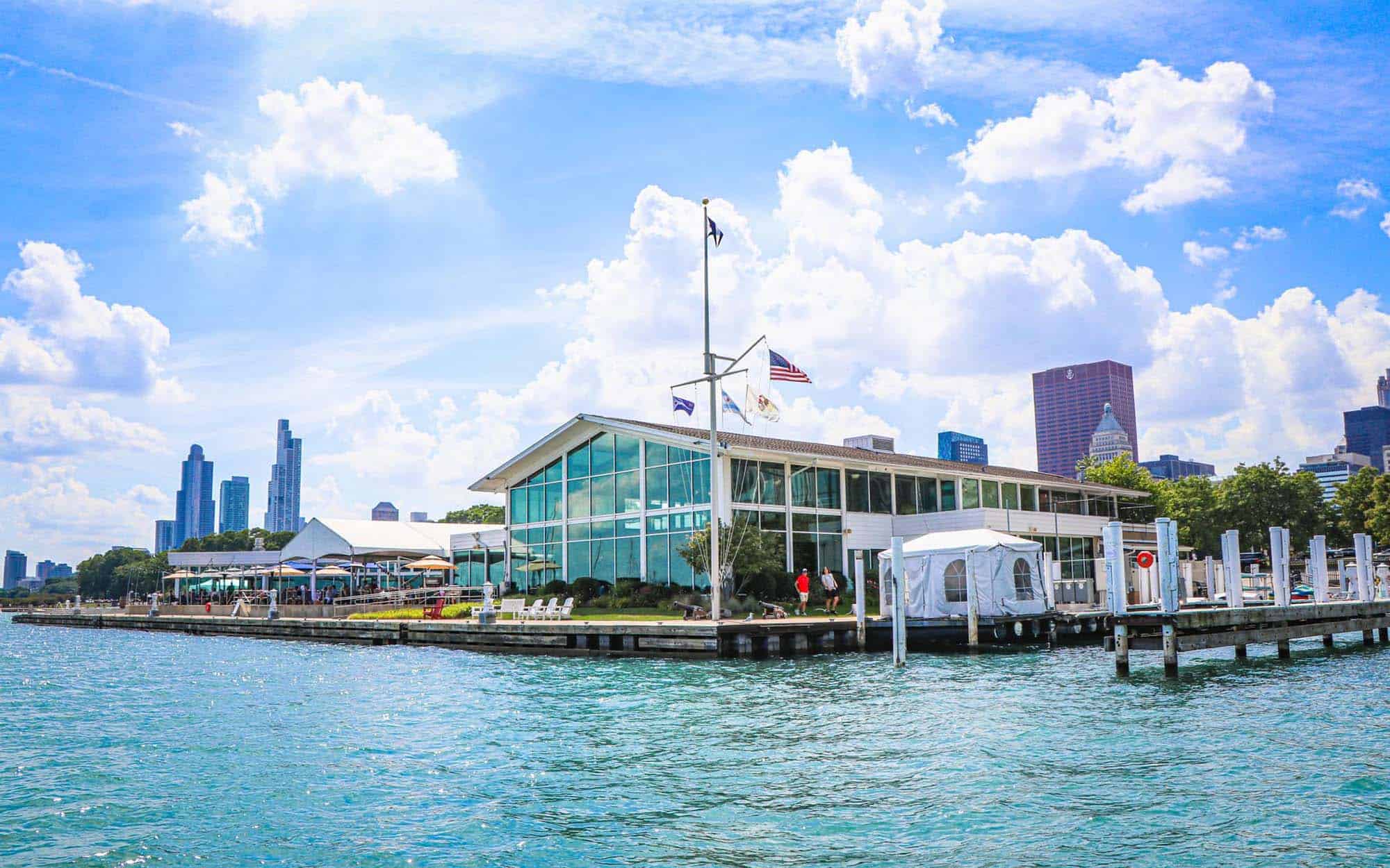 Chicago Yacht Club on the lakefront