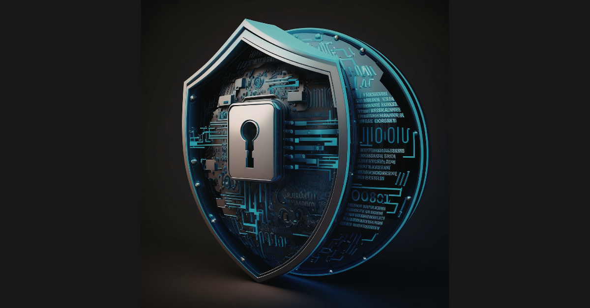 An image of shield with a lock demonstrating adaptive defense.